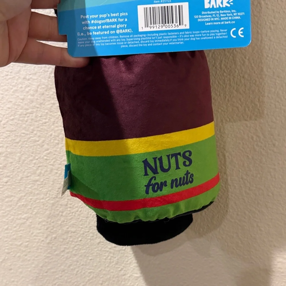NWT BARK Festive Dog Toy Squeaker and Super Stretch